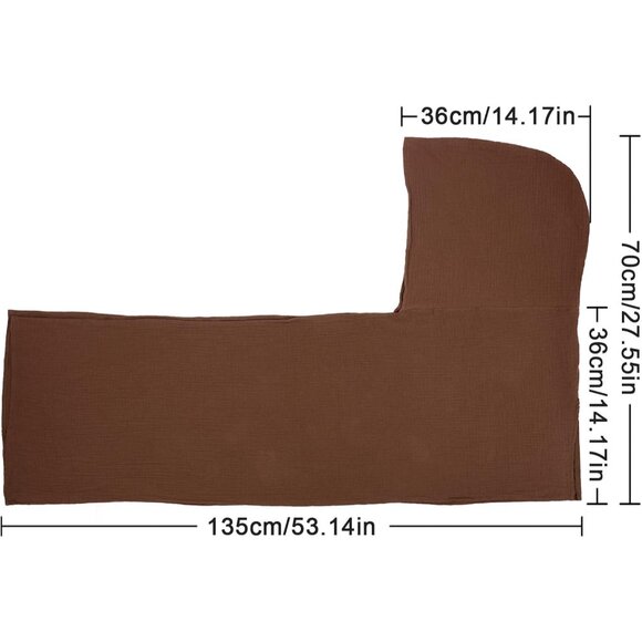 Multifunctional Hooded Cotton Shawl Scarf Cape for Women Men Warm Cozy Fashion - Picture 7 of 7